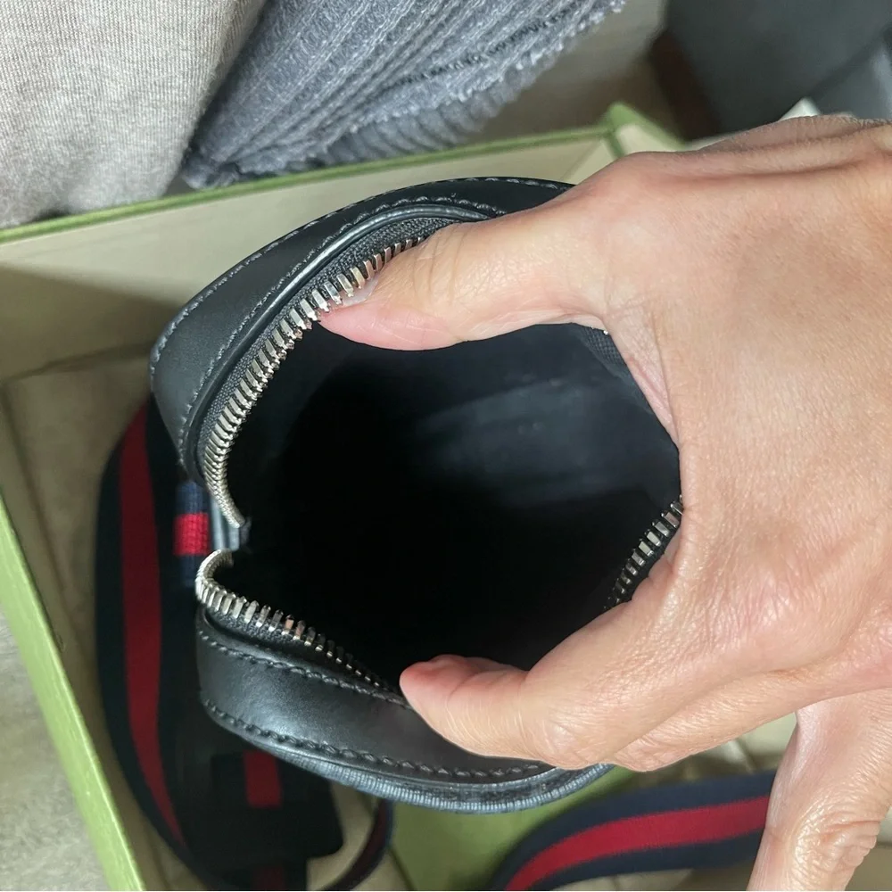 Gucci Black and Red Messenger Bag